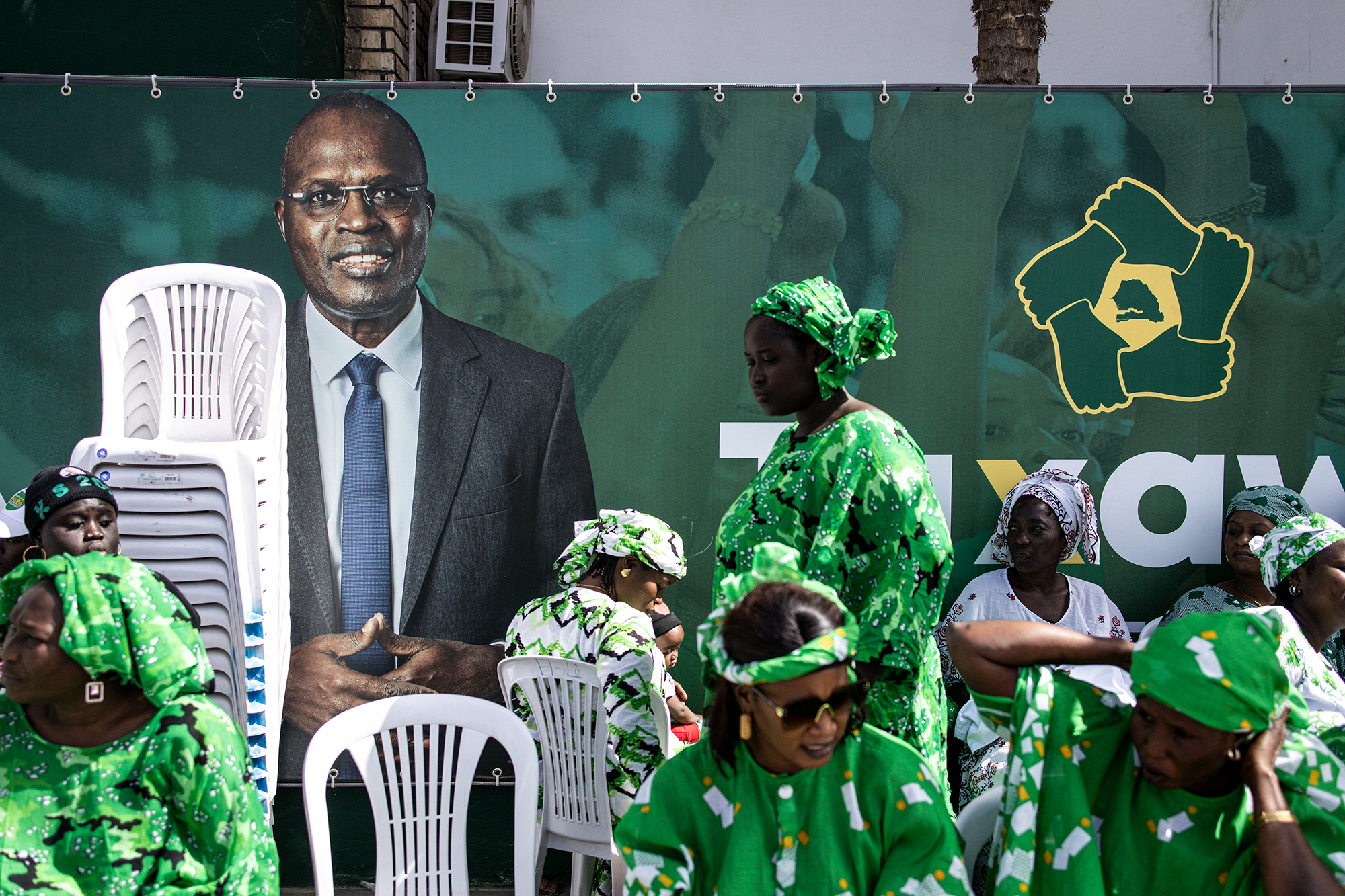 Unterstützer von Oppositionskandidat Khalifa Sall in Dakar am Sonntag (Bild: John Wessels/AFP)