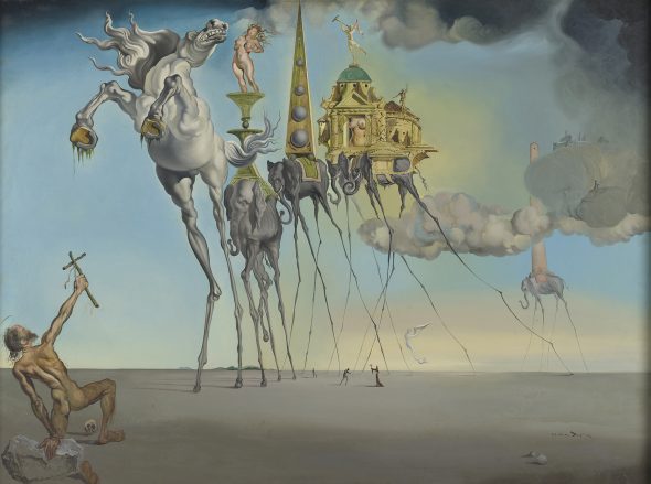 Salvador Dalí: The Temptation of Saint Anthony, 1946 (Royal Museums of Fine Arts of Belgium, Brussels, photo J. Geleyns - Art Photography © Fundació Gala-Salvador Dalí, Figueres - Sabam Belgium, 2024)