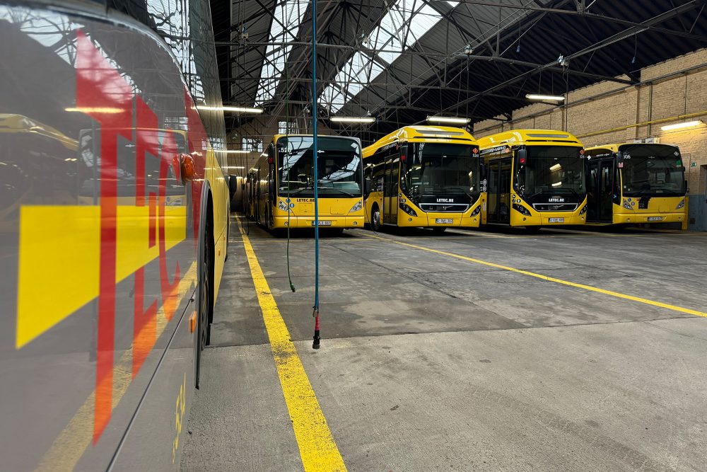 Busdepot Eupen während des TEC-Streiks (Simonne Doepgen/BRF)