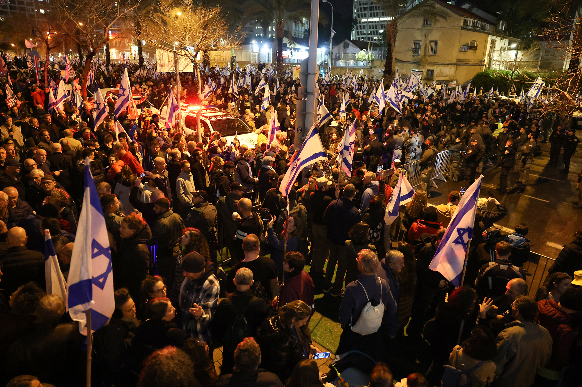 Demonstration in Tel Aviv am Samstagabend (Bild: Jack Guez/AFP)