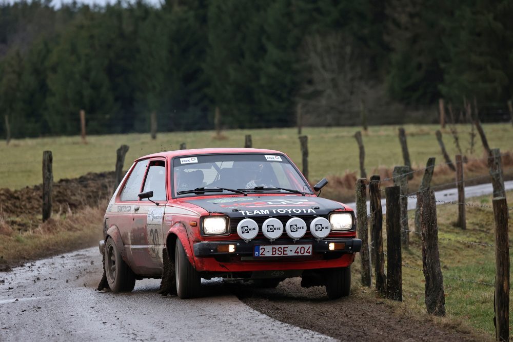 Yannick Neuville/Romi Schröder im Toyota Starlet bei den Legend Boucles de Bastogne