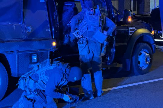 Polizeieinsatz am Aachener Luisenhospital (Bild: Michaela Brück/BRF)