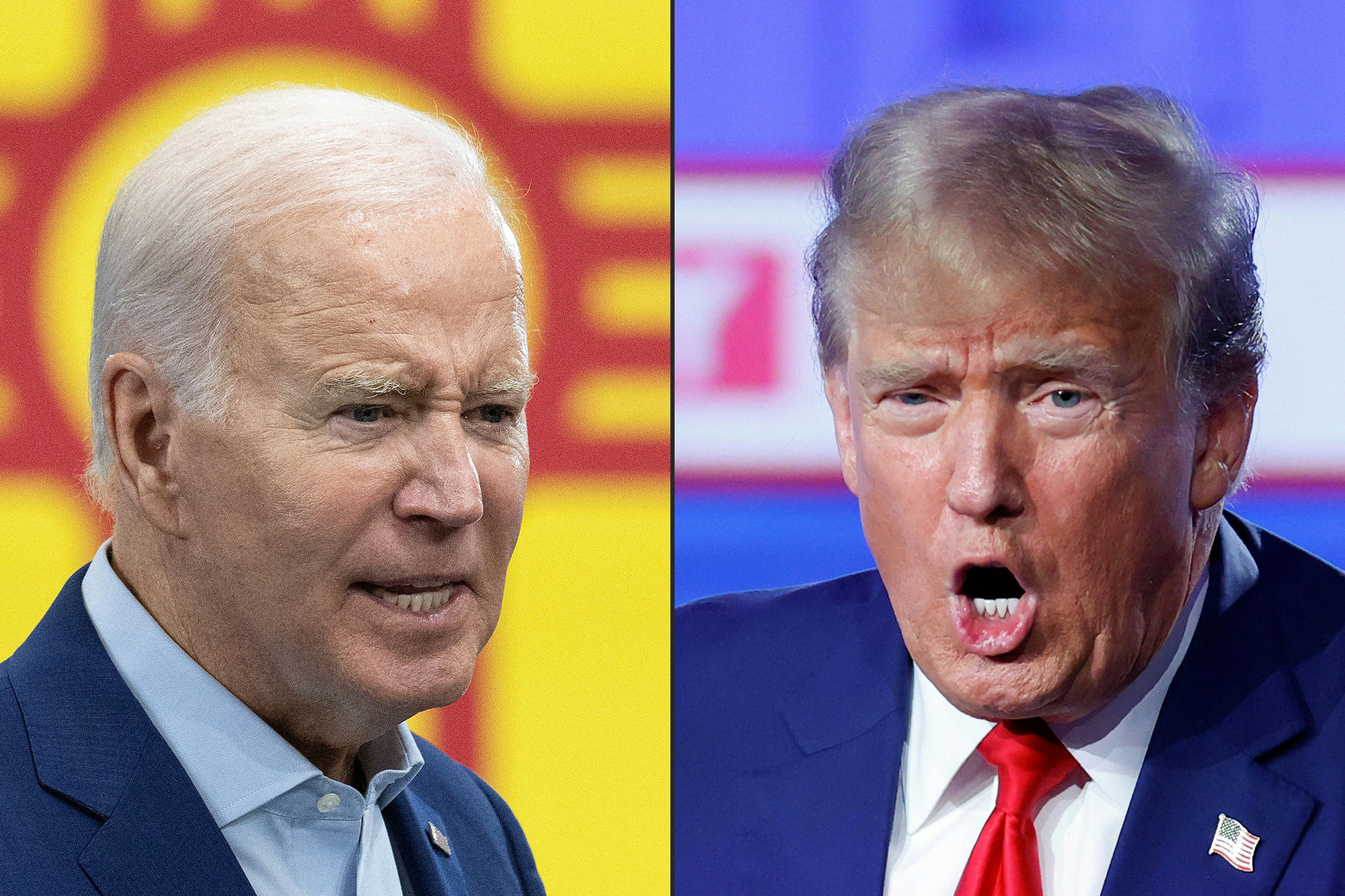 Combo von Joe Biden und Donald Trump