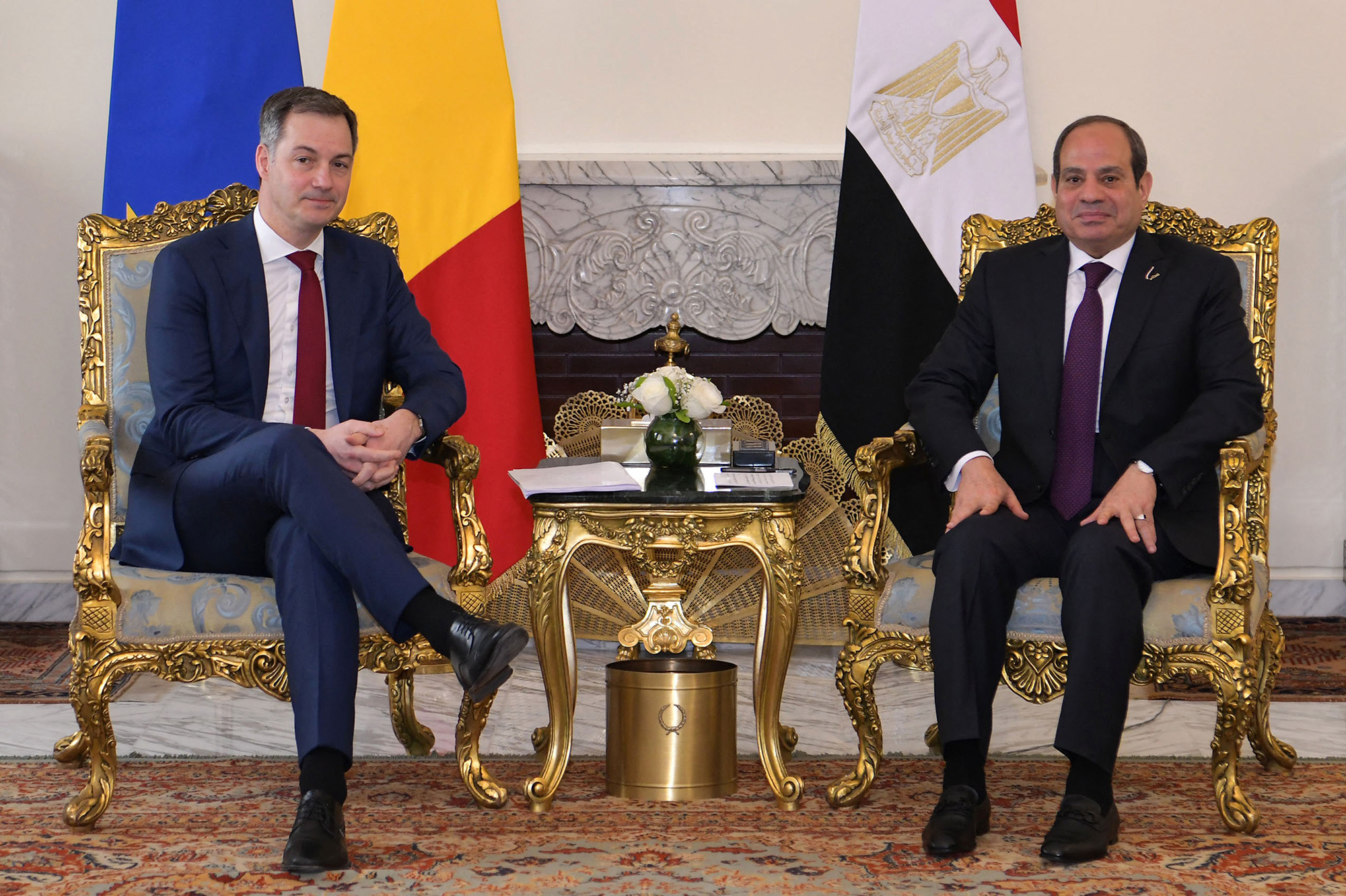 Premier De Croo und Ägyptens Präsident al-Sisi