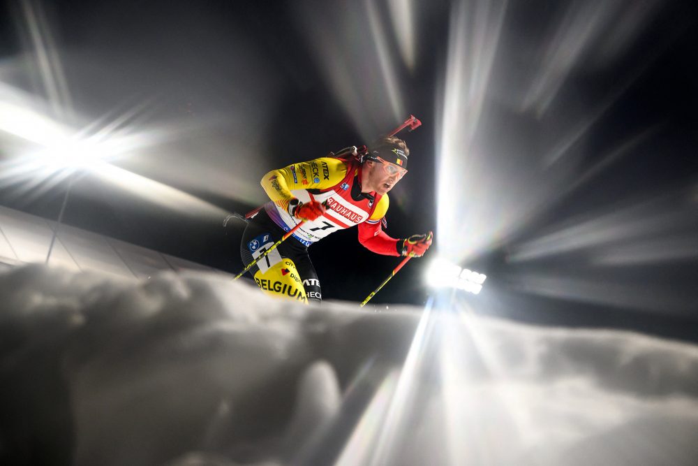 Florent Claude am 14. Februar in Nove Mesto (Bild: Joe Klamar/AFP)