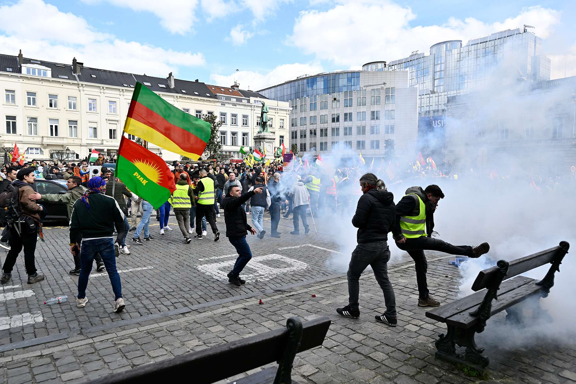 Kurden-Proteste in Brüssel