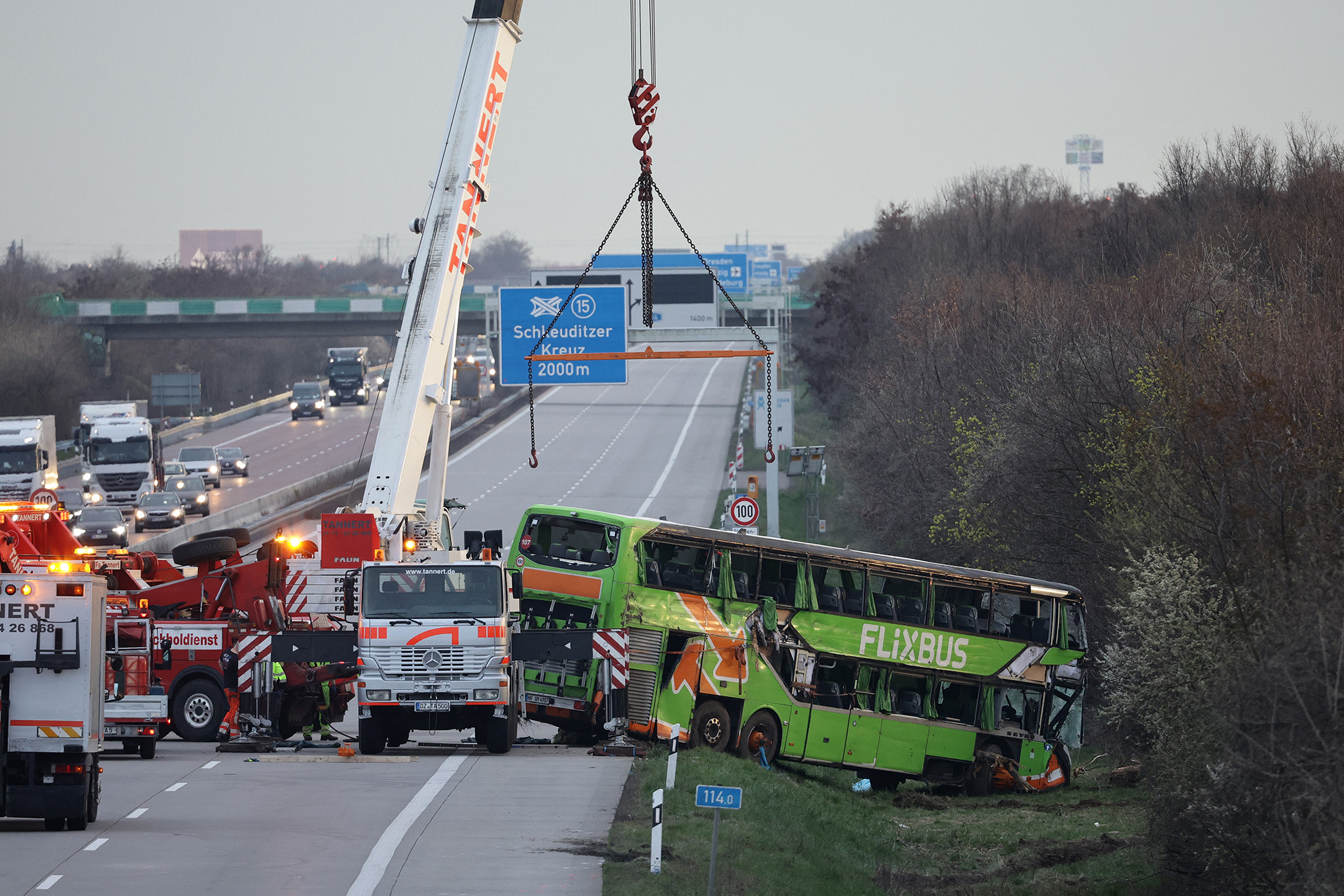 Flixbus-Unfall bei Leipzig