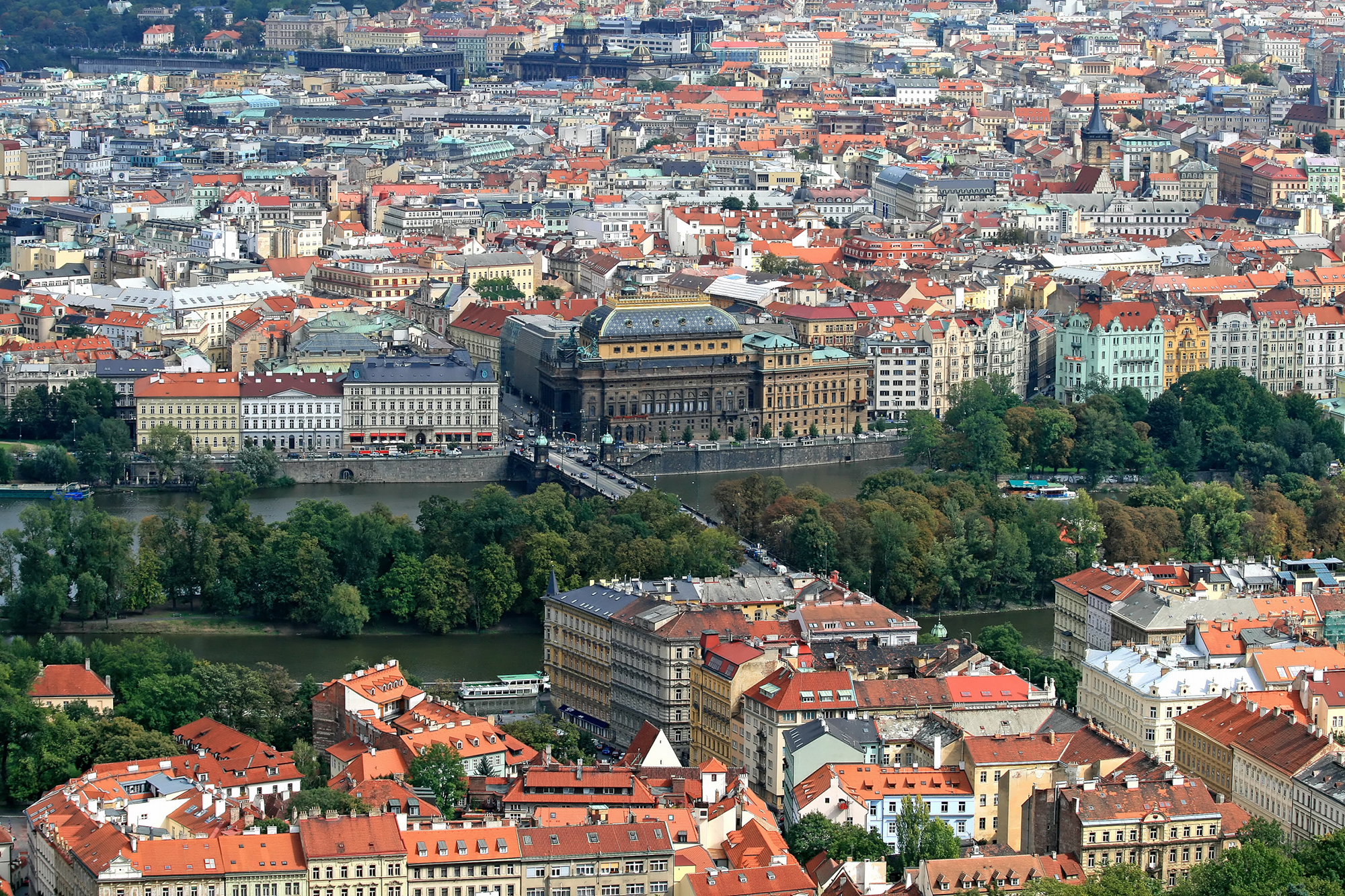 Blick aufs Tschechiens Hauptstadt Prag