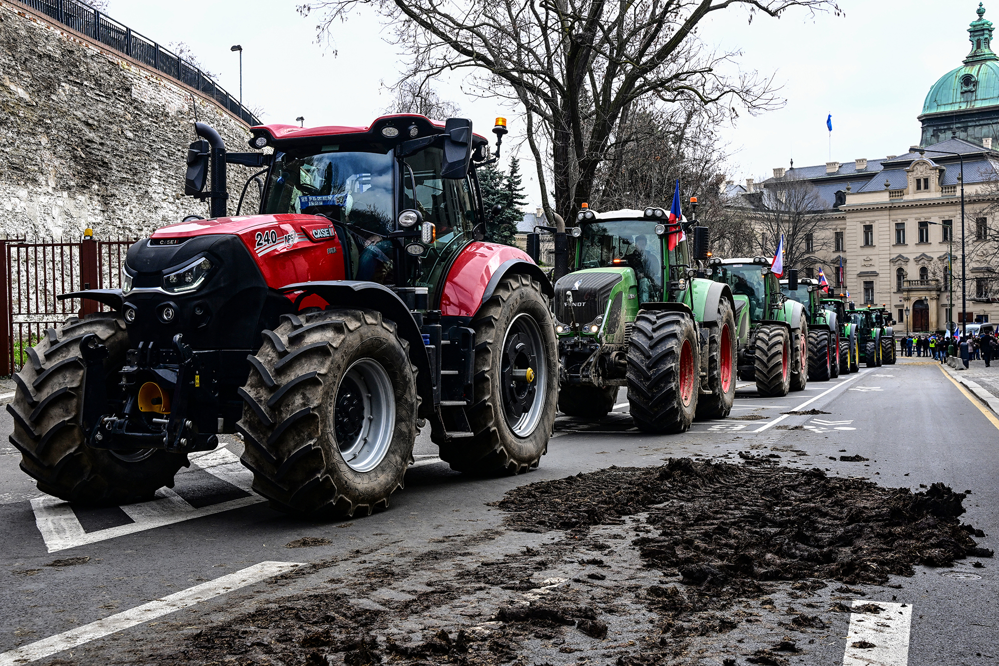 Proteste von Landwirten in Prag