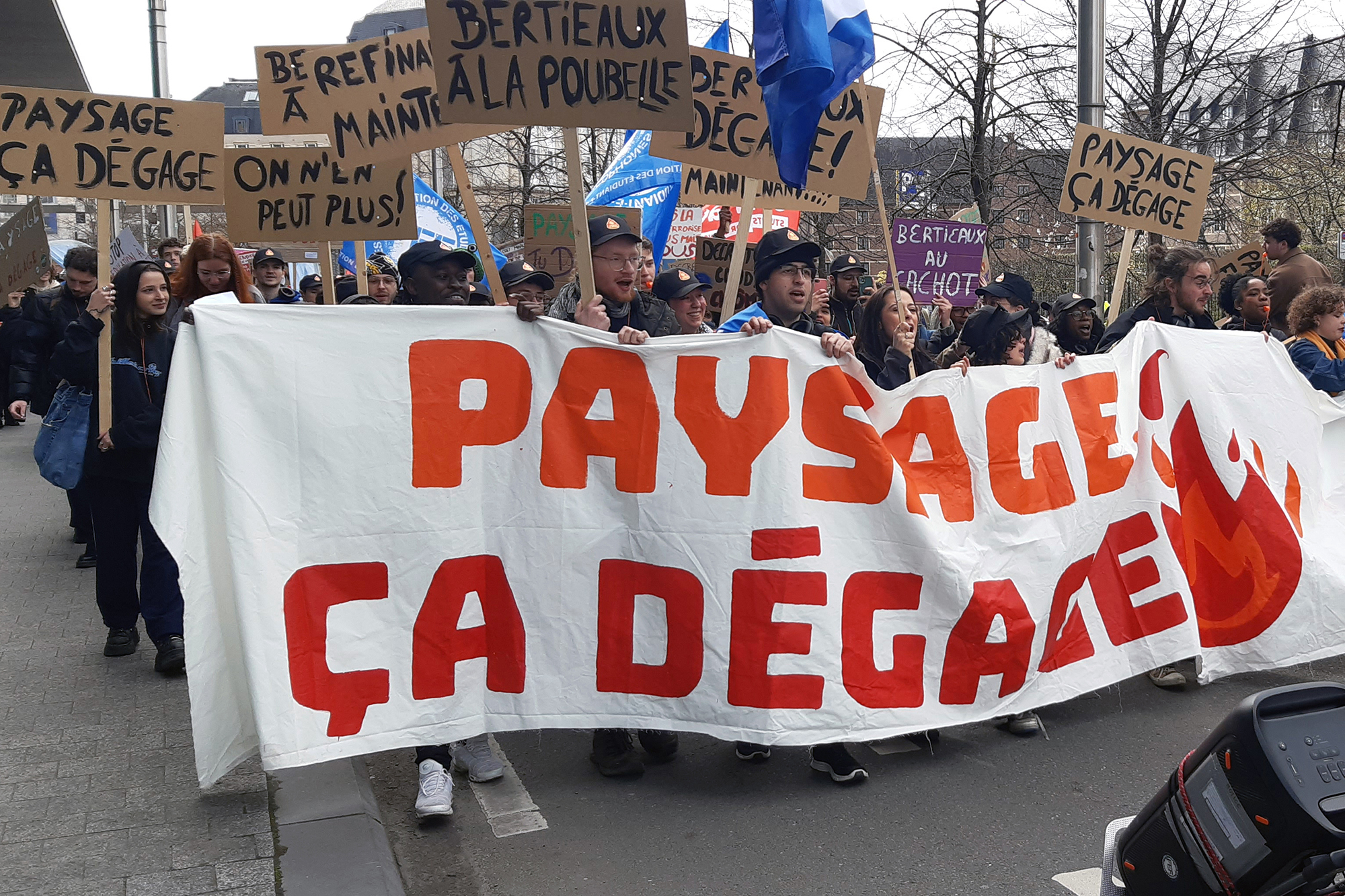 Protest der Frankophonen Studentenvereinigung (FEF) am Mittwoch in Brüssel