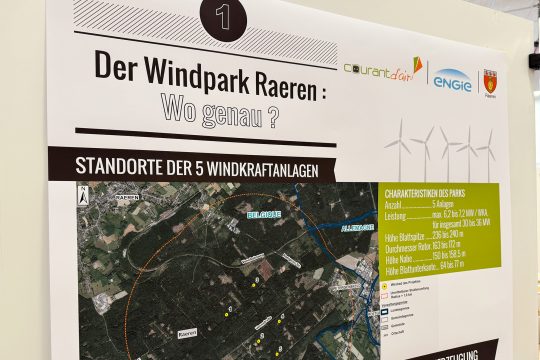 Infoveranstaltung zum Windpark in Raeren im März 2024