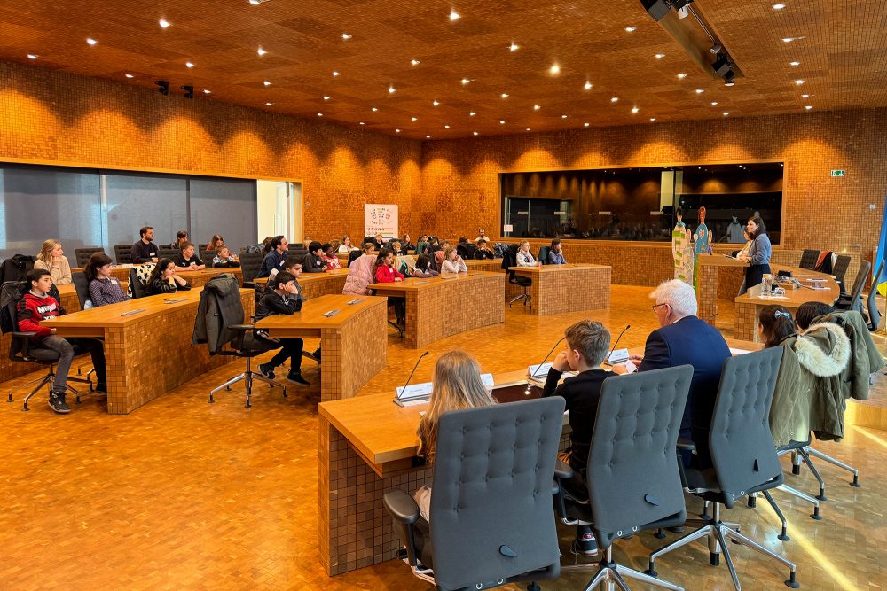 Schüler der Gemeindeschule Eynatten und der Ecole communale d'expression française Eupen im PDG