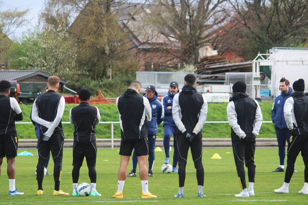 Training der AS Eupen unter Kristoffer Andersen und Raphaël Fèvre