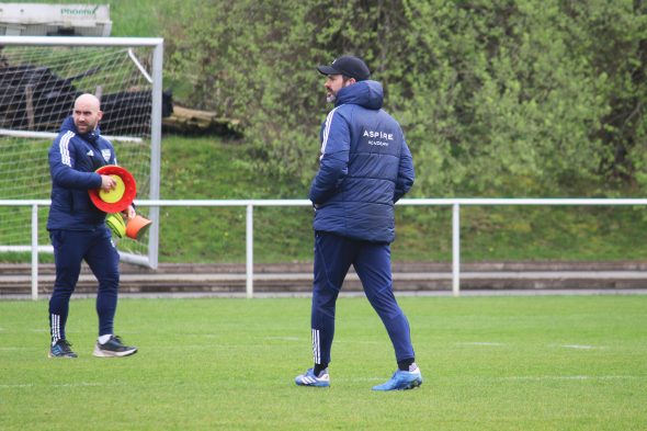 Training der AS Eupen unter Kristoffer Andersen und Raphaël Fèvre