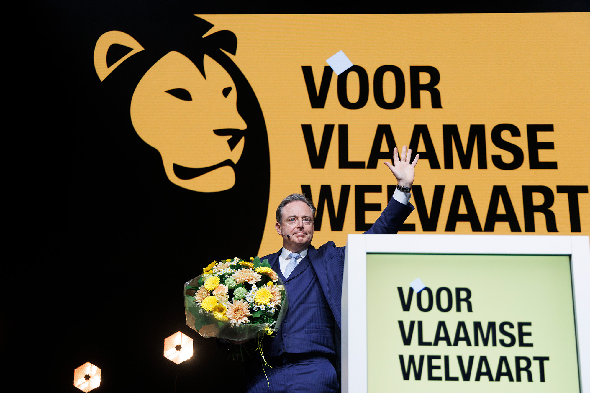 Bart De Wever beim N-VA-Wahlkongress am Sonntag in Gent