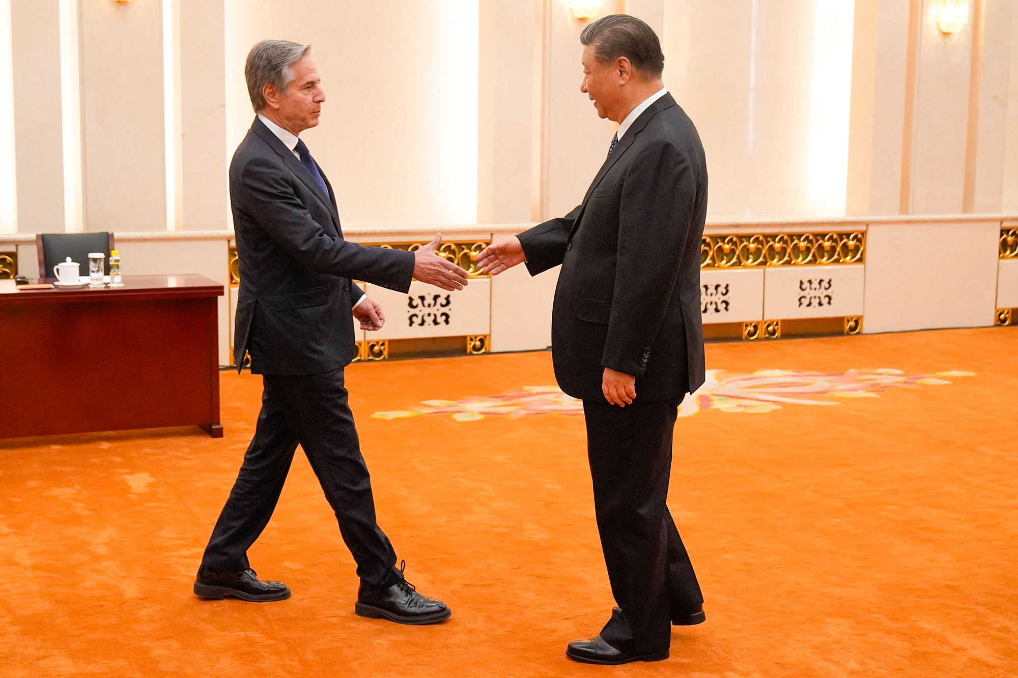 US-Außenminister Antony Blinken mit dem chinesischen Präsidenten Xi Jinping in Peking
