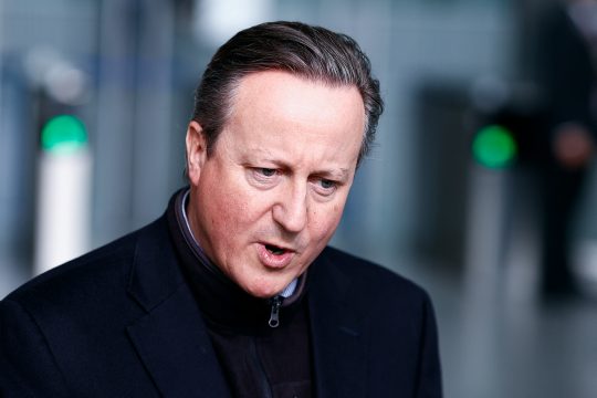 Der britische Außenminister David Cameron beim Nato-Gipfel in Brüssel am 3.4.