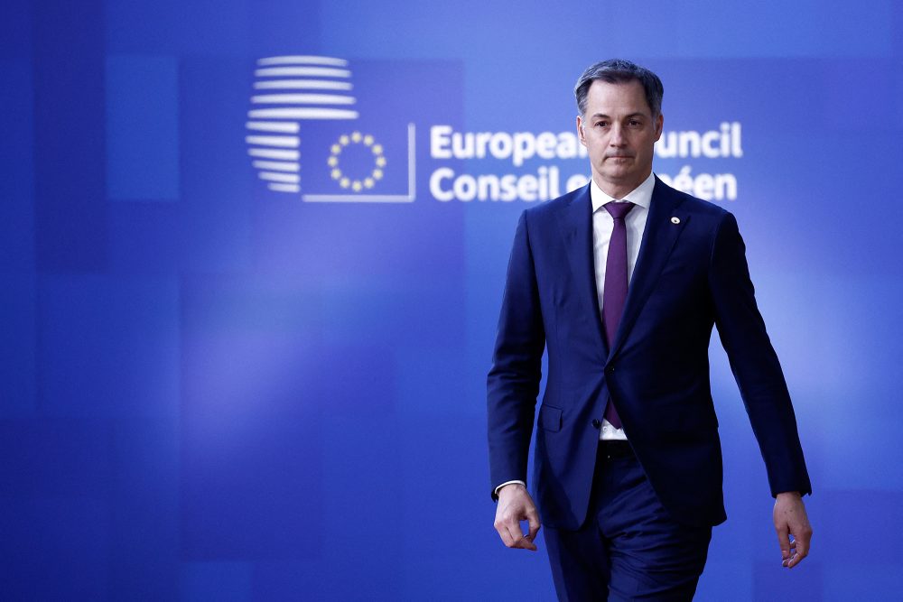 Premierminister De Croo beim EU-Sondergipfel am 17. April 2024