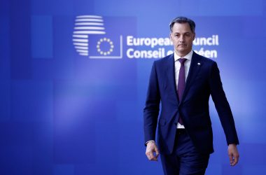 Premierminister De Croo beim EU-Sondergipfel am 17. April 2024