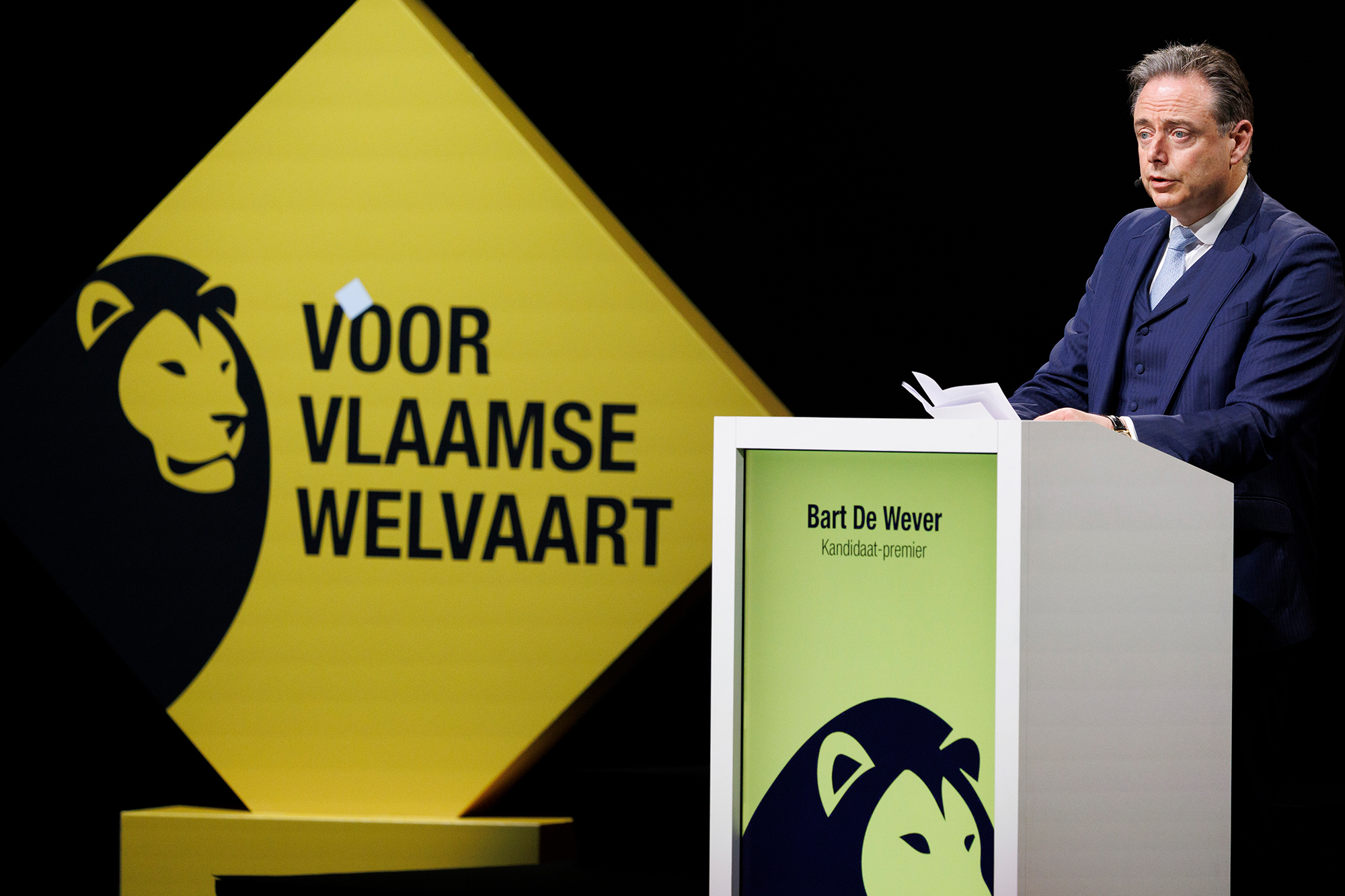 Bart De Wever beim N-VA-Kongress am 28. April in Gent
