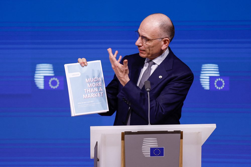 Enrico Letta am Freitag bei einer Pressekonferenz nach dem EU-Gipfel in Brüssel