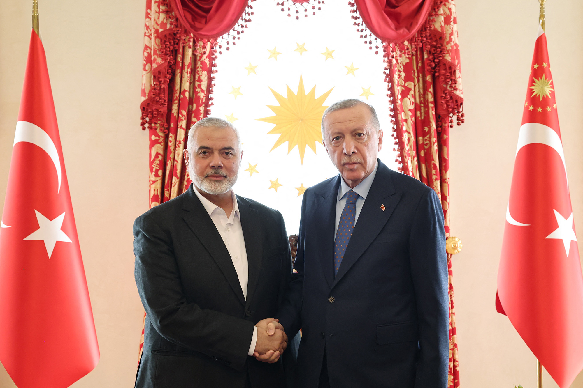 Der Auslandschef der islamistischen Hamas, Ismail Hanija, zu Gast beim türkischen Präsidenten Recep Tayyip Erdogan