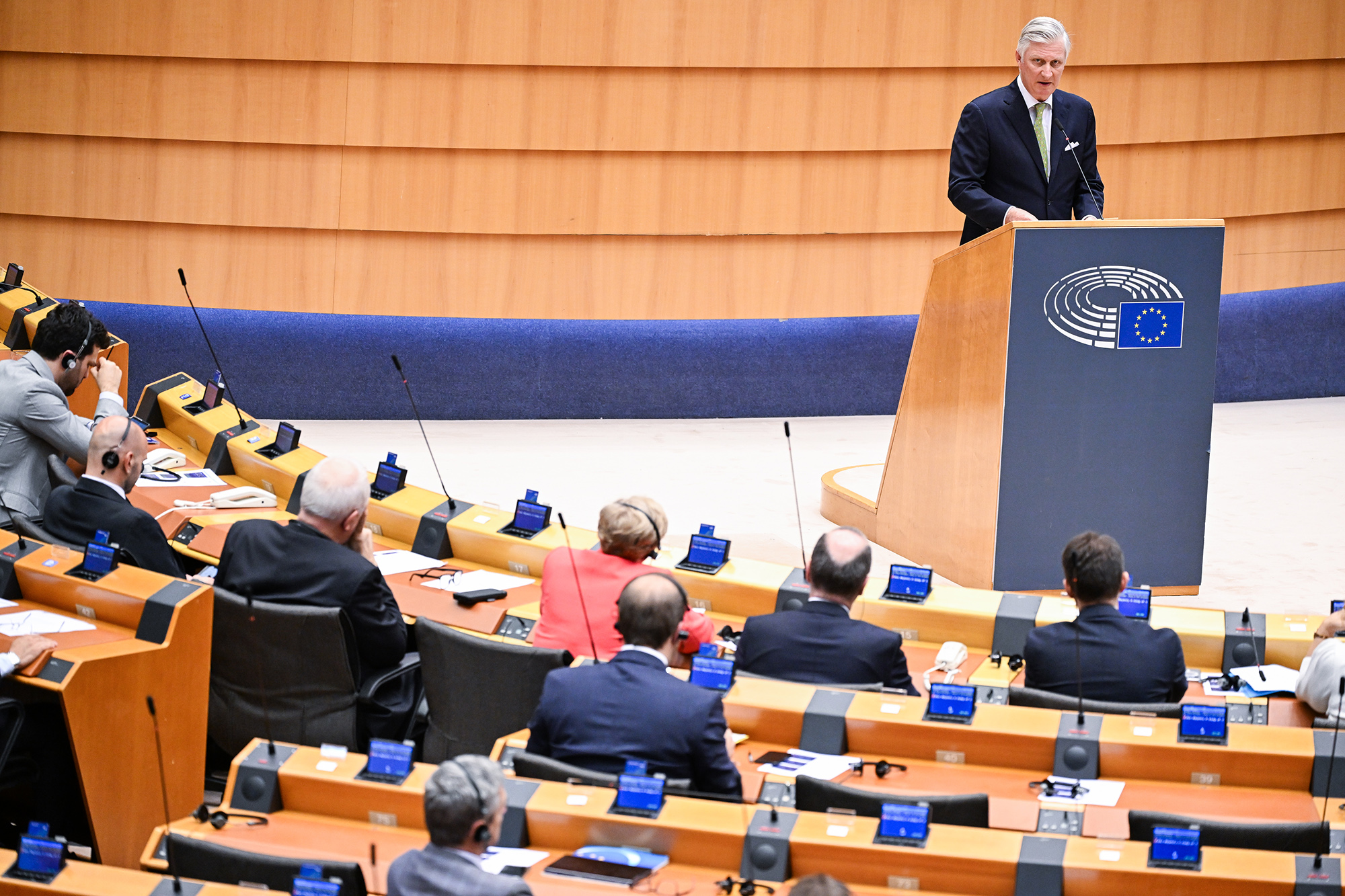 König Philippe bei seiner Rede im Europaparlament