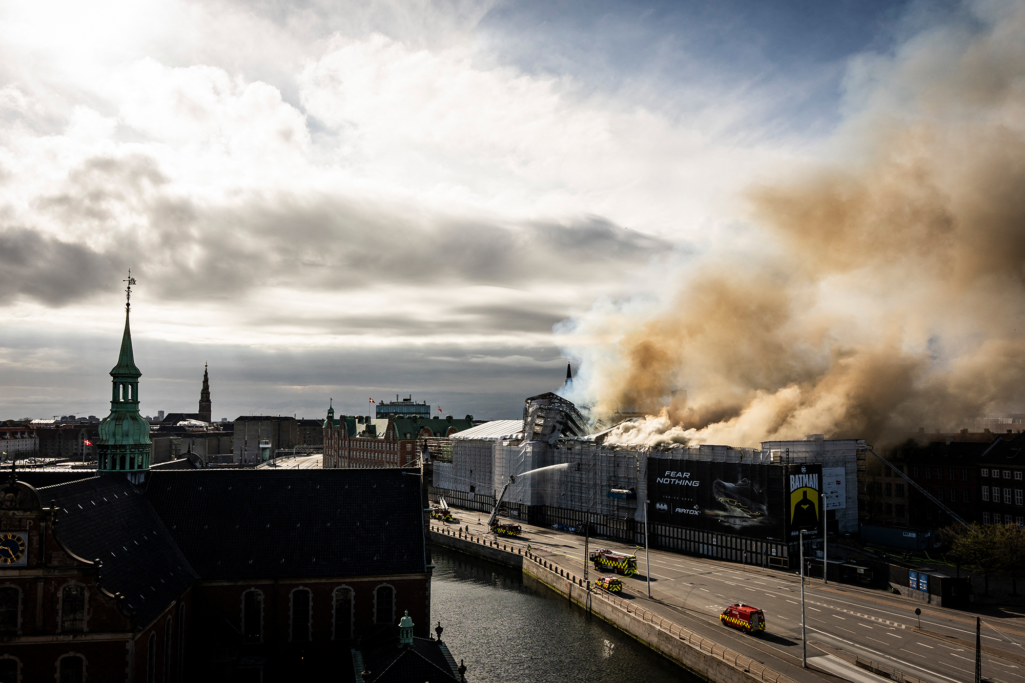 Brand in historischer Börse in Kopenhagen