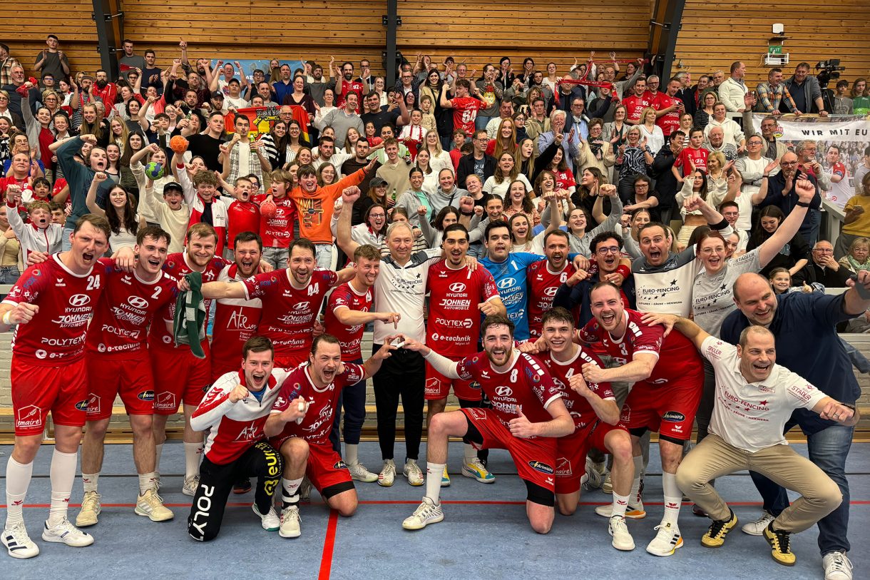 KTSV feiert den Sieg gegen Hubo Handball