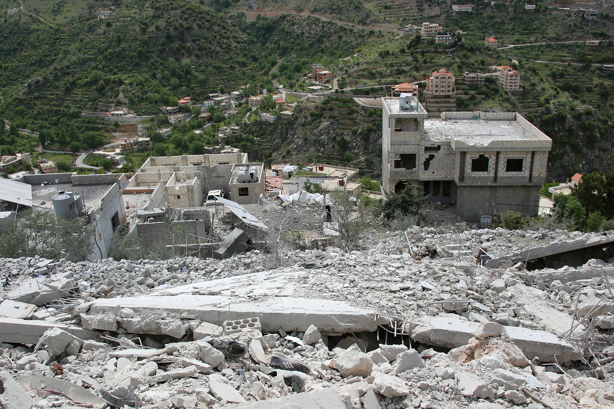 Zerstörungen in Shebaa im Süden des Libanon (Bild: Rabih Daher/AFP)