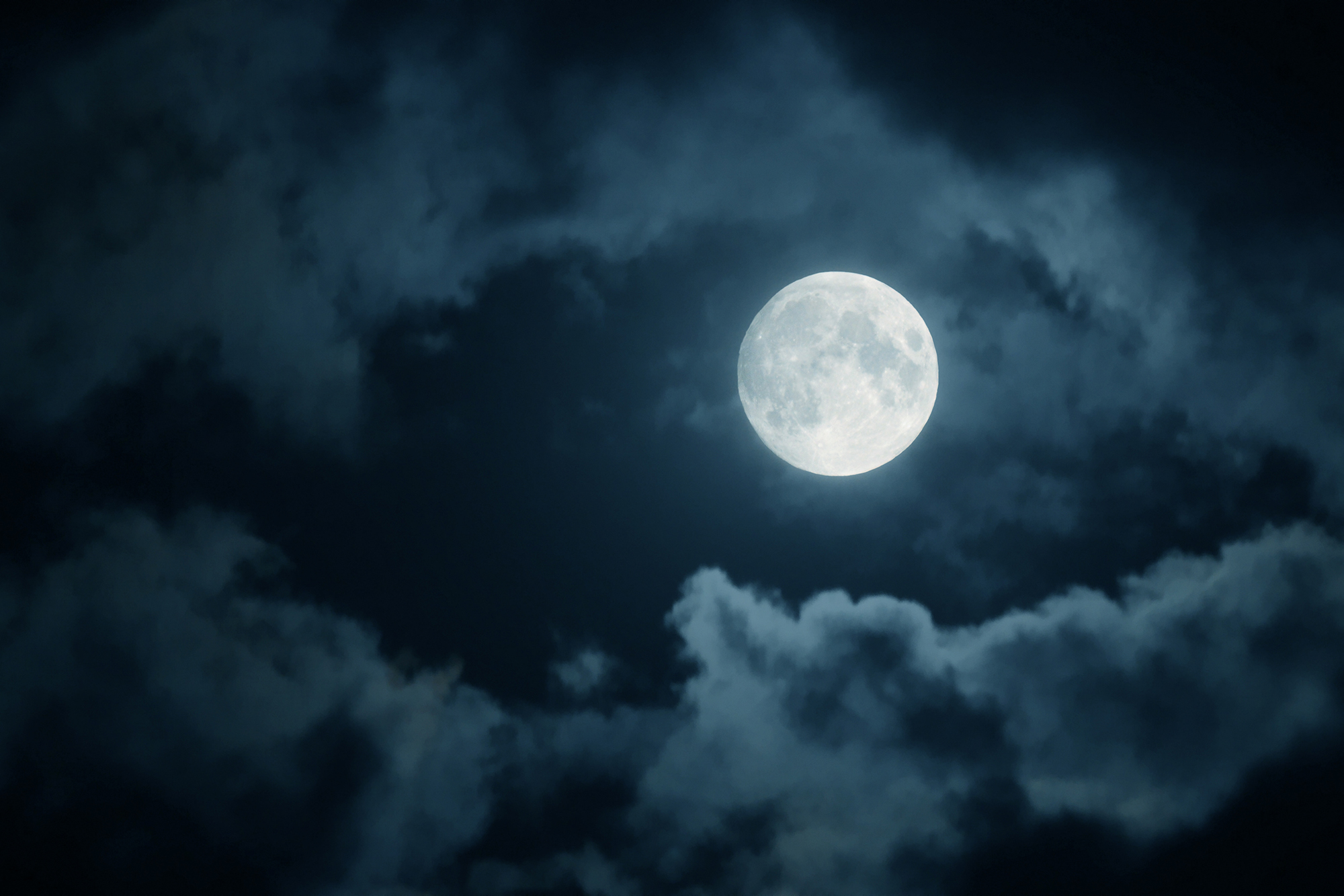 Mond am Nachthimmel