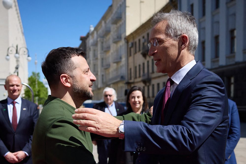 Der ukrainische Präsident Selenskyj und Nato-Generalsekretär Stoltenberg in Kiew