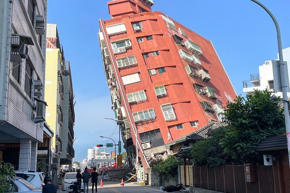 Erdbeben-Schäden in der taiwanesischen Stadt Hualien