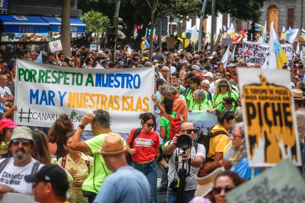 Demonstration auf Teneriffa