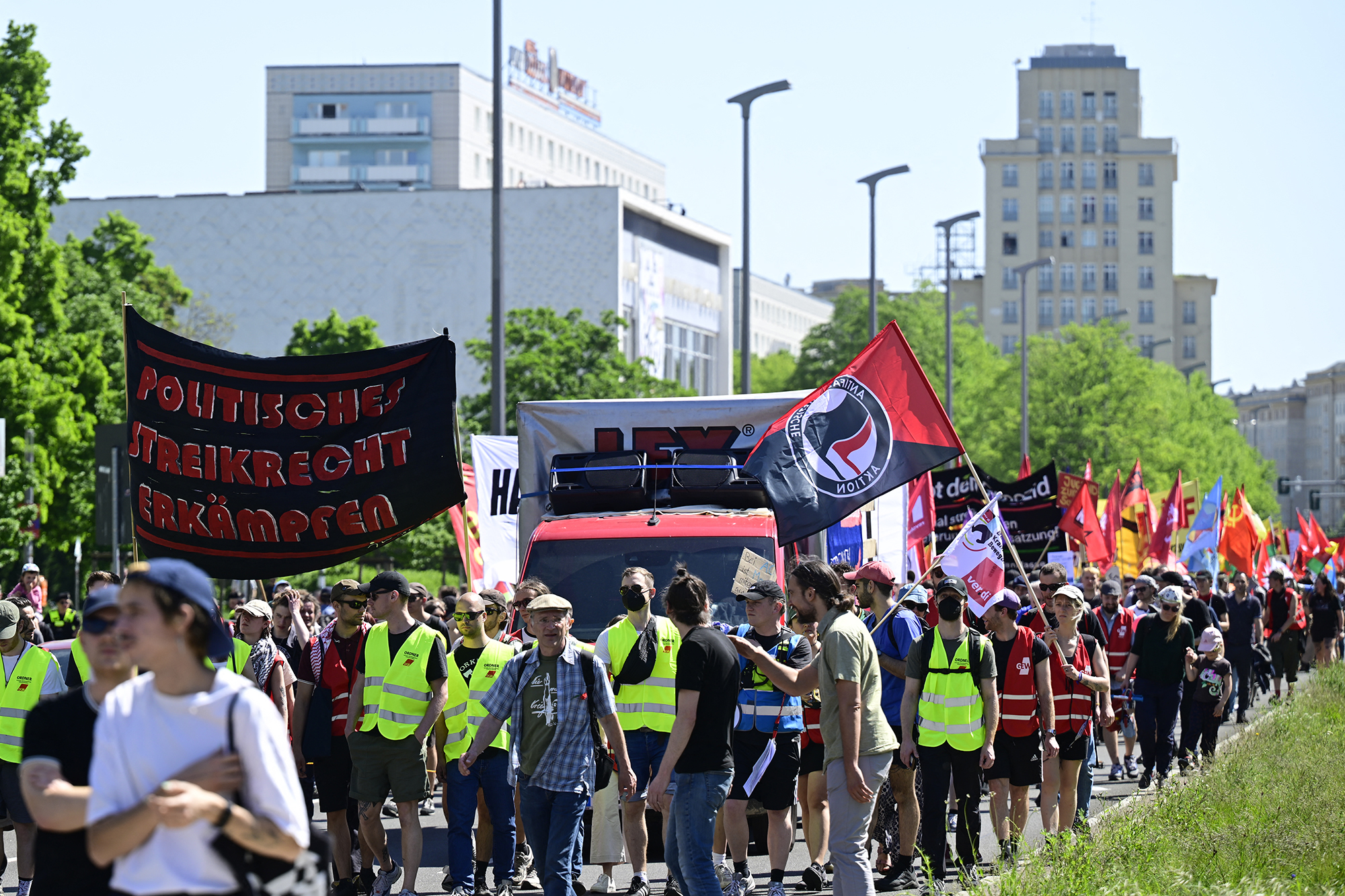 Demonstration am 1. Mai in Berlin