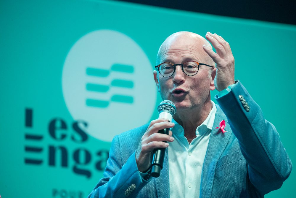 Jean-Luc Crucke bei einem Parteimeeting im Oktober