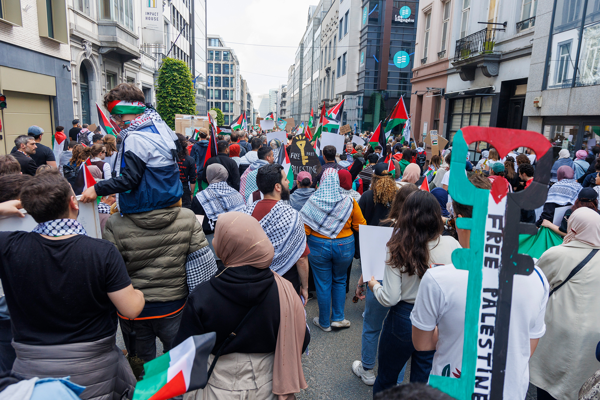 Demonstration zur Unterstützung für Palästina in Brüssel