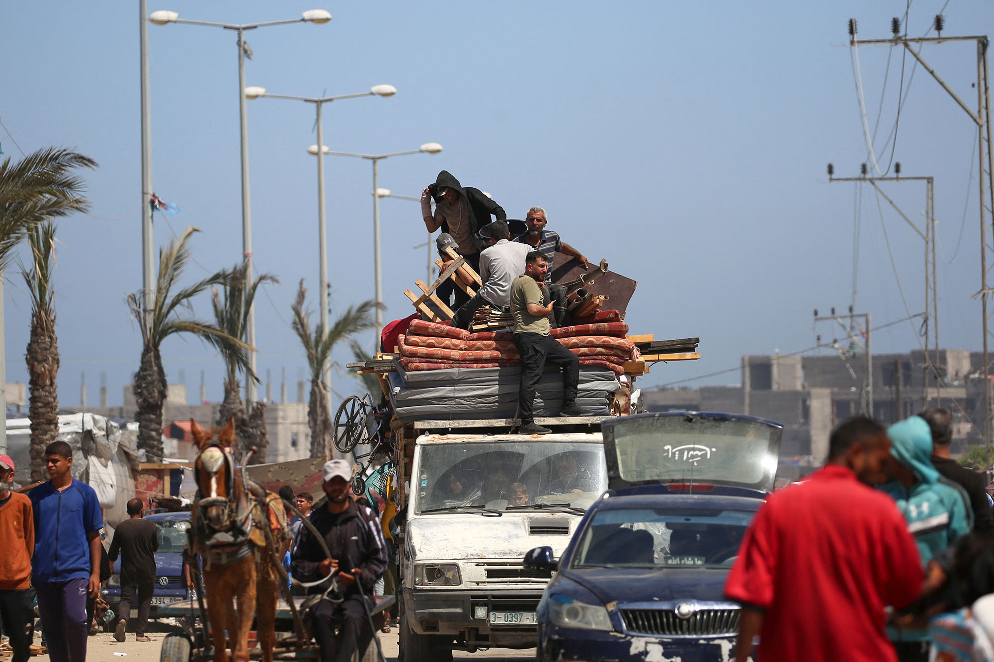 Flüchtlinge in Rafah am Donnerstag