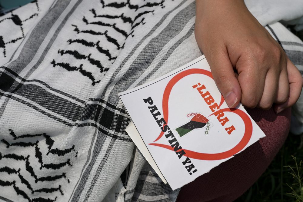 Pro-palästinensischer Protest an einer Universität in Mexiko-Stadt