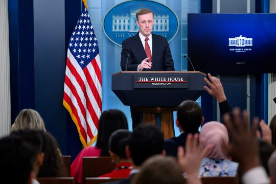 Sicherheitsberater Jake Sullivan im Weißen Haus am Mittwoch