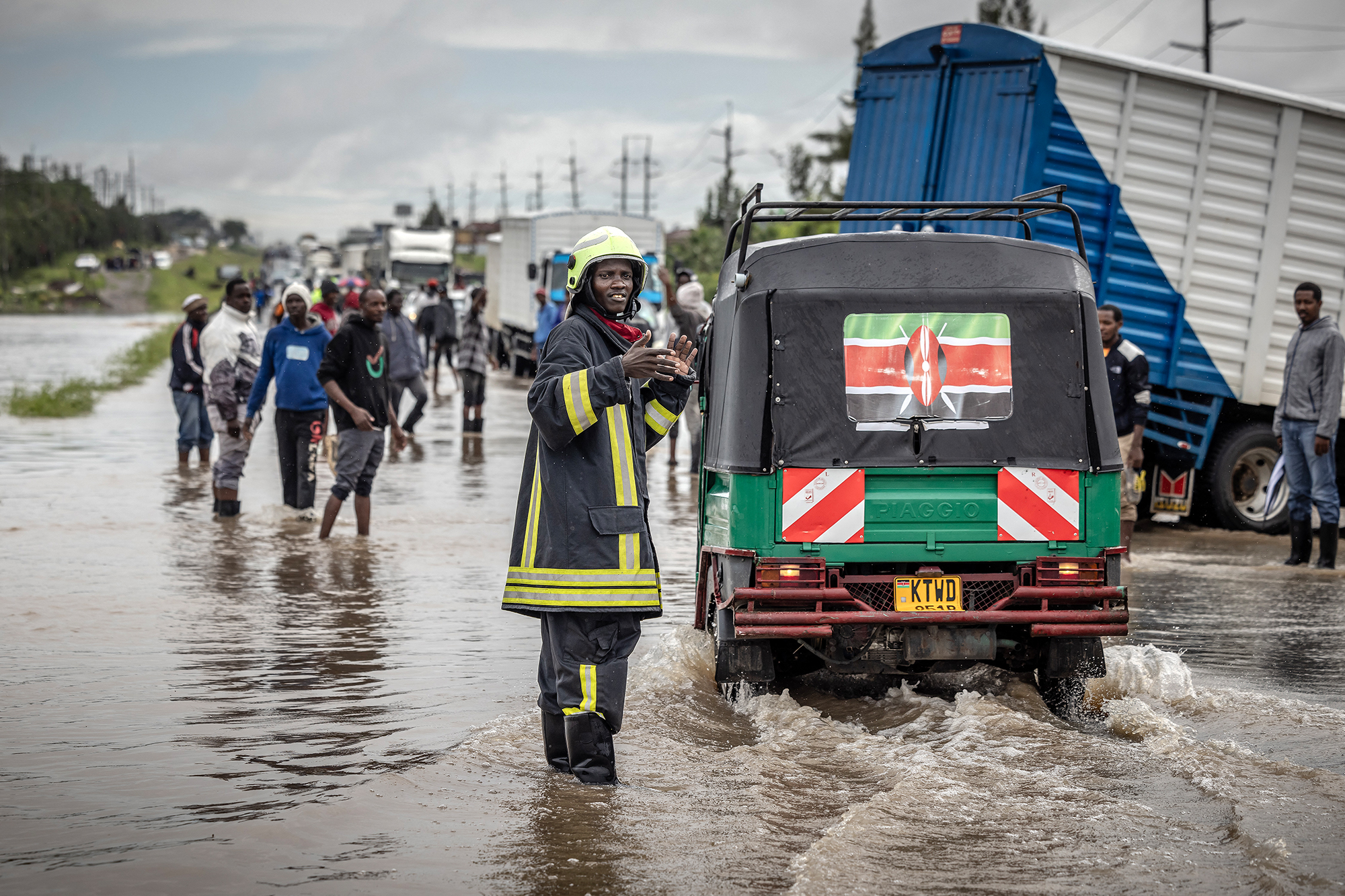 Überschwemmung in Kitengela am 1. Mai