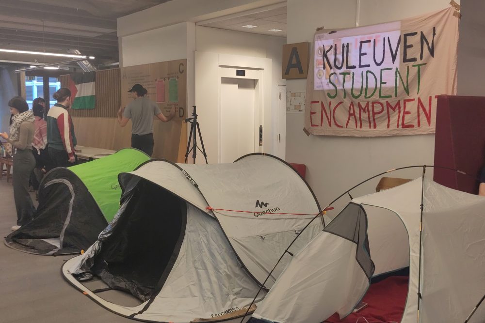 Pro-palästinensischer Protest an der Uni Löwen