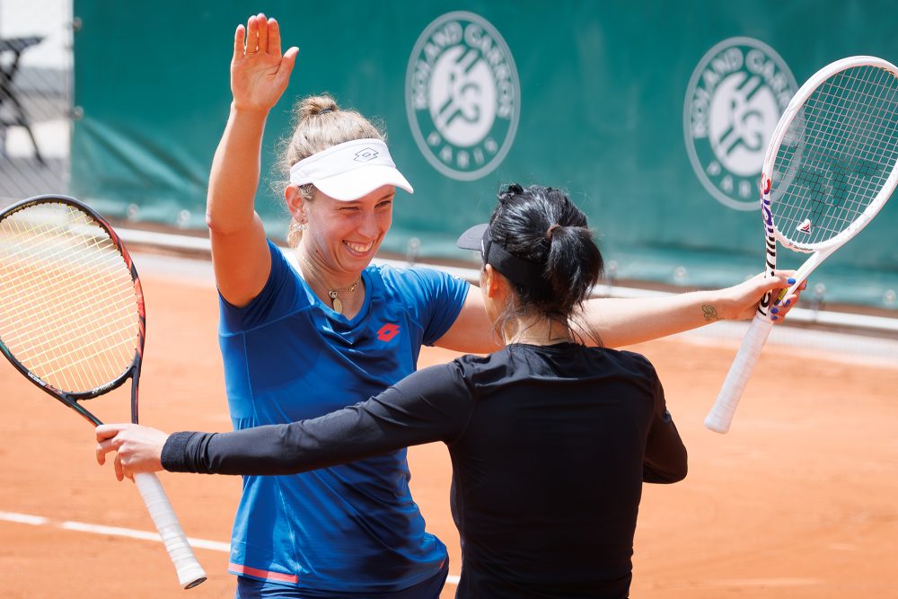 Elise Mertens und Su-Wei Hsieh bei den French Open