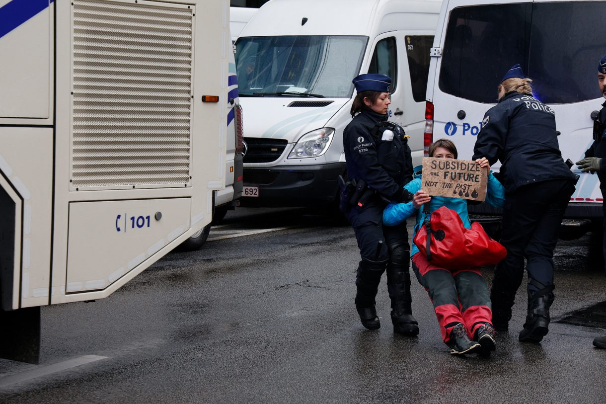 Die Polizei beendete die Blockade an der Rue Belliard