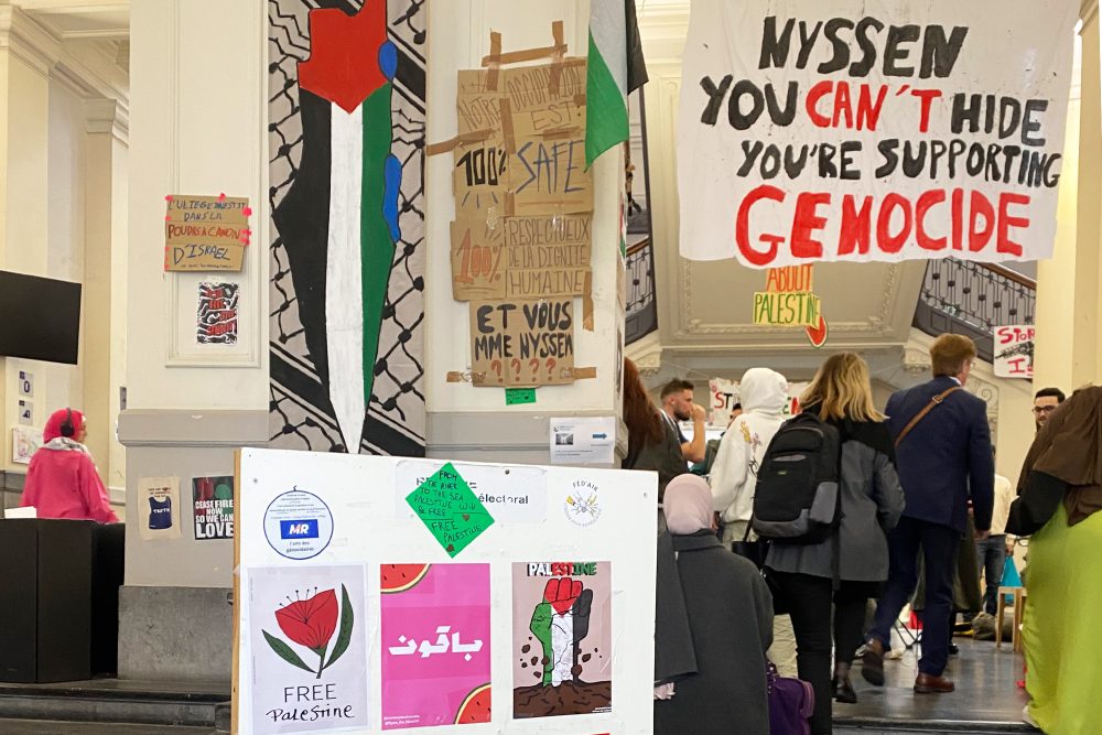 Pro-palästinensischer Protest an der Universität Lüttich