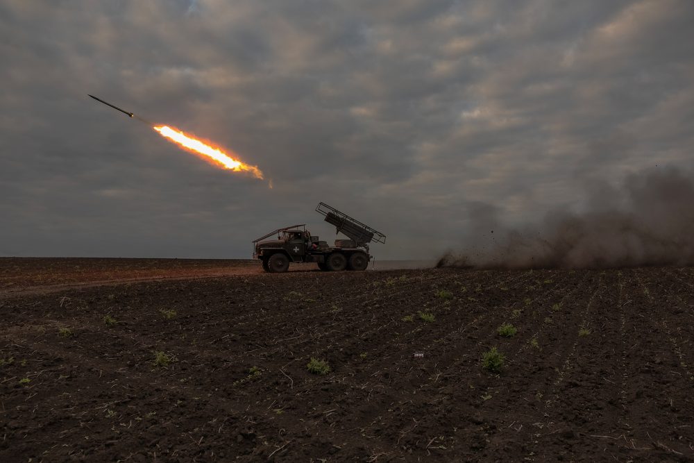 Raketenwerfer auf ukrainischem Gebiet