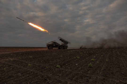 Raketenwerfer auf ukrainischem Gebiet