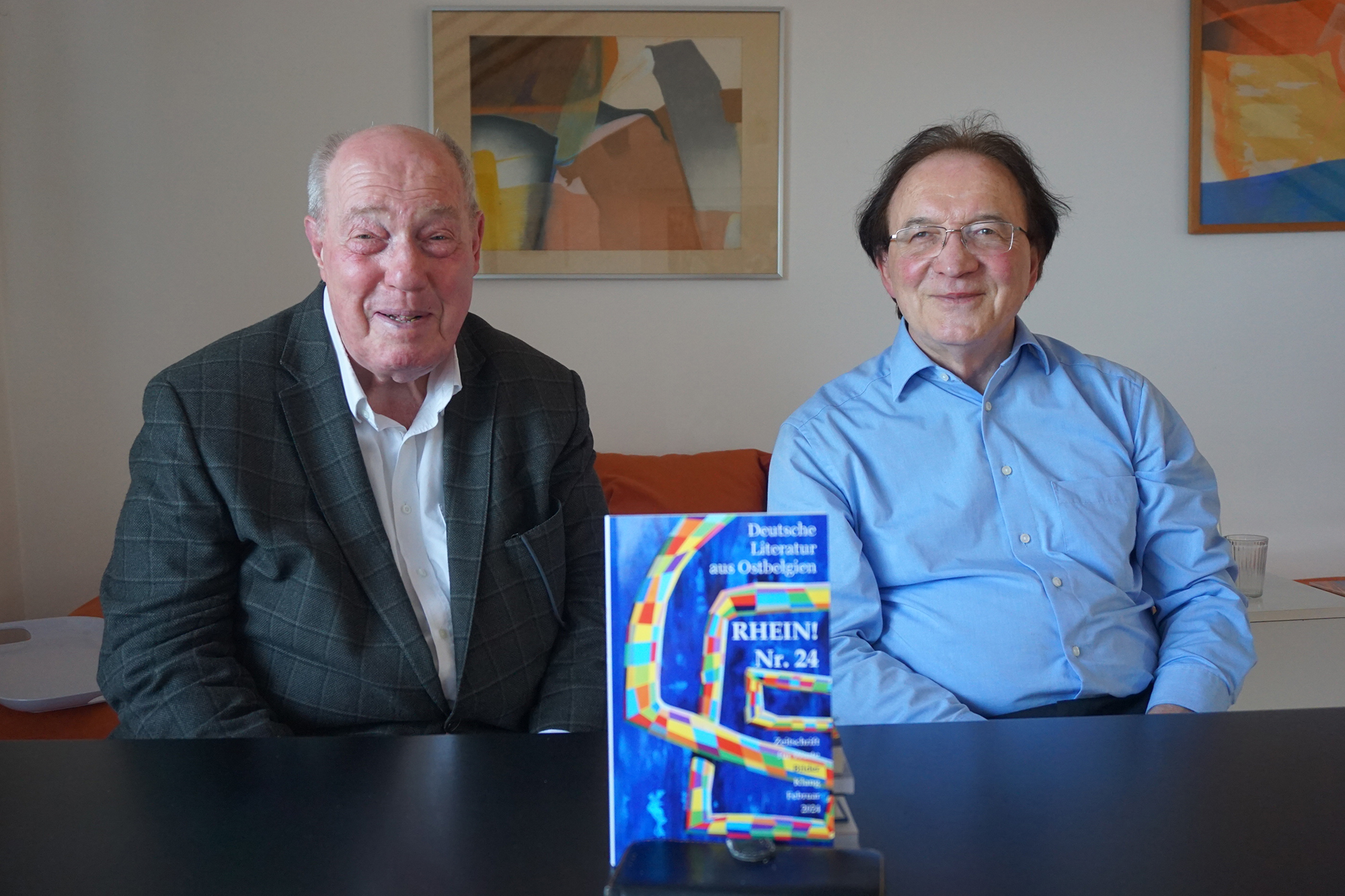 Die beiden Herausgeber der Schriftenreihe "Rhein!", Kurt Roessler (l.) und Rolf Stolz