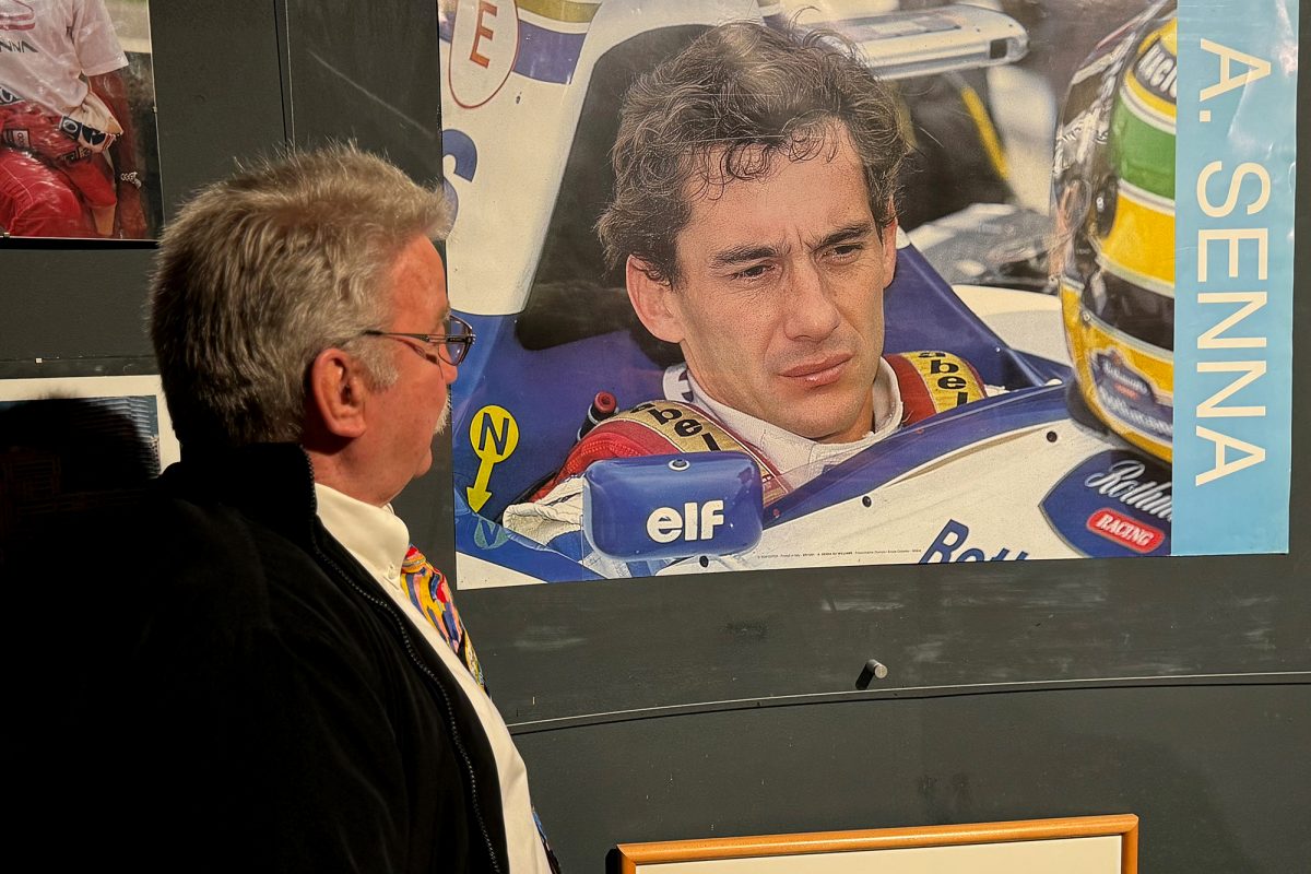 Alfred Fohnen vor einem der letzten Fotos von Ayrton Senna