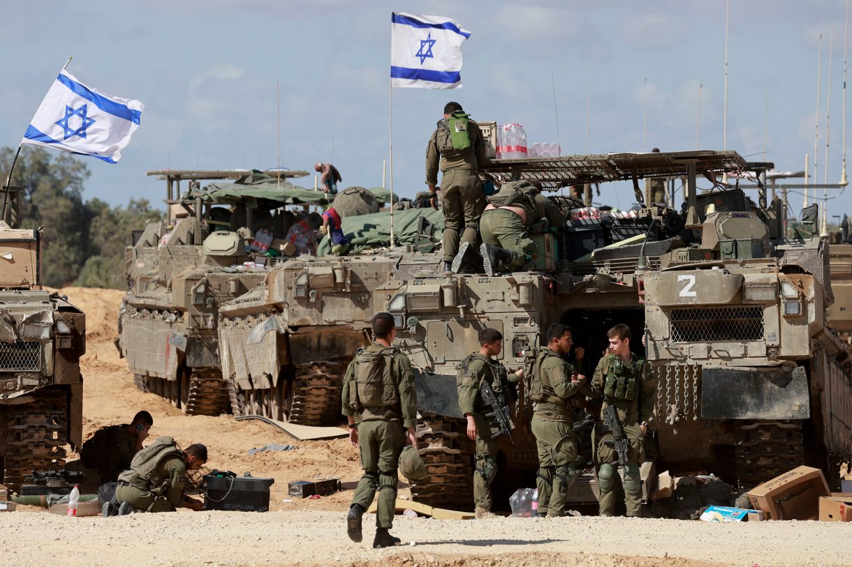 Israelisches Militär in der Nähe von Rafah